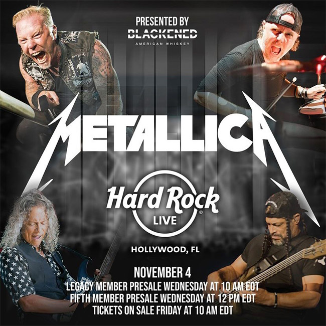Metallica Hard Rock Live Event Poster