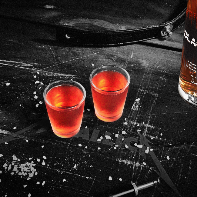 Two BLACKENED American Whiskey Jello Shots