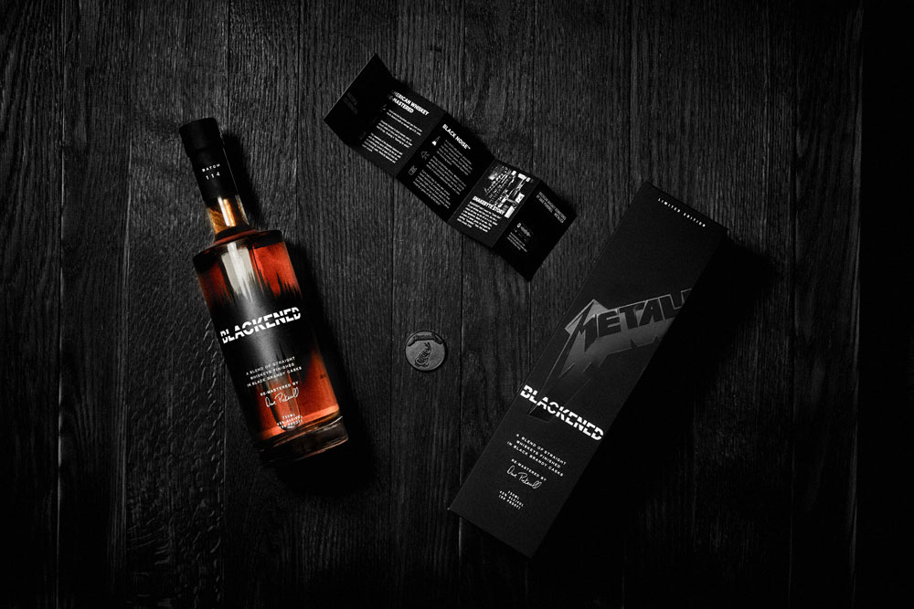 BLACK Album Whiskey Pack Items: Collectible BLACKENED Coin, Bottle, Box, Snakebyte Cocktail Booklet